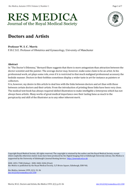 Doctors and Artists