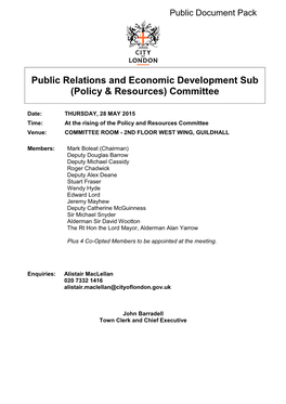 (Public Pack)Agenda Document for Public Relations and Economic