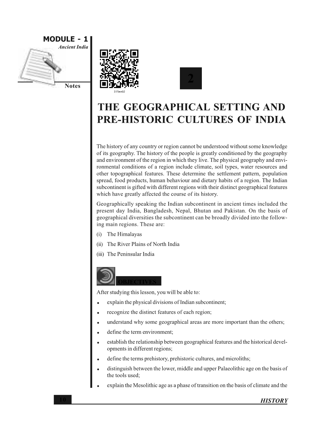 2. the Geographical Setting and Pre-Historic Cultures of India