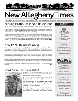Seeking Homes for MWSS House Tour New CNNC Board Members
