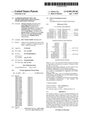 (12) United States Patent (10) Patent No.: US 8,999,399 B2 Lisowsky Et Al