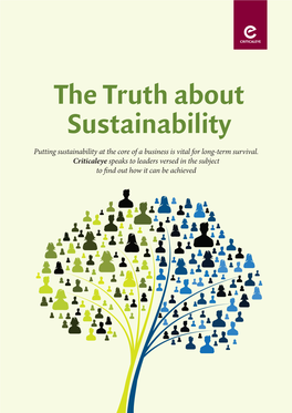 The Truth About Sustainability Putting Sustainability at the Core of a Business Is Vital for Long-Term Survival