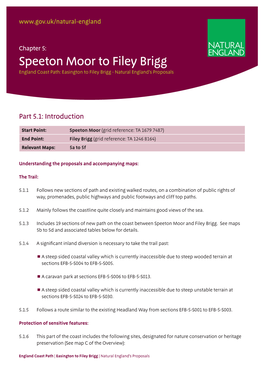 Speeton Moor to Filey Brigg England Coast Path: Easington to Filey Brigg - Natural England’S Proposals