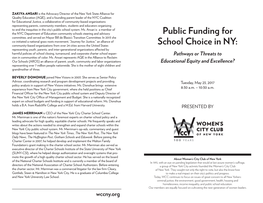 Public Funding for School Choice in NY: Pathways Or