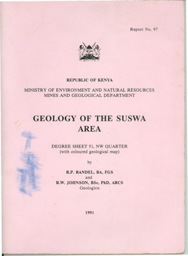 Geology of the Suswa Area