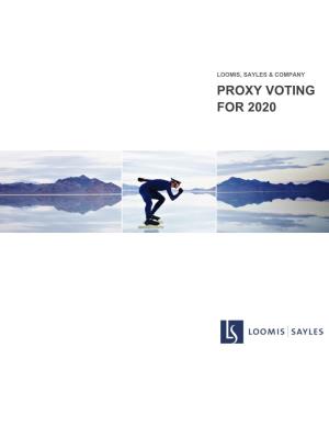 Proxy Voting for 2020