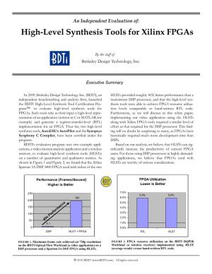 High-Level Synthesis Tools for Xilinx Fpgas
