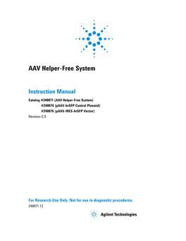 AAV Helper-Free System