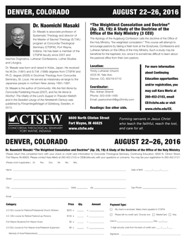 Denver, Colorado August 22–26, 2016