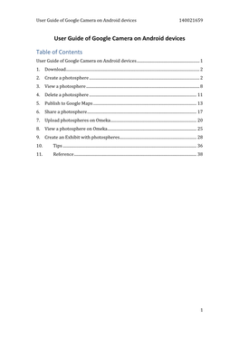 User Guide of Google Camera on Android Devices 140021659