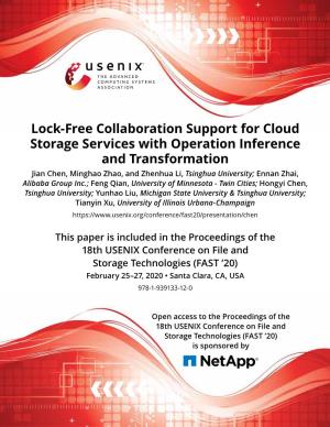 Lock-Free Collaboration Support for Cloud Storage Services With