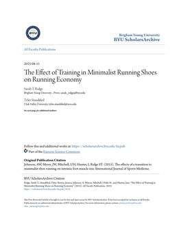 The Effect of Training in Minimalist Running Shoes on Running Economy" (2015)