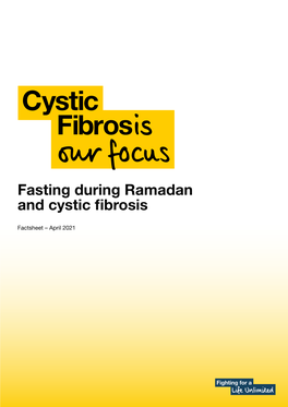 Fasting During Ramadan and Cystic Fibrosis