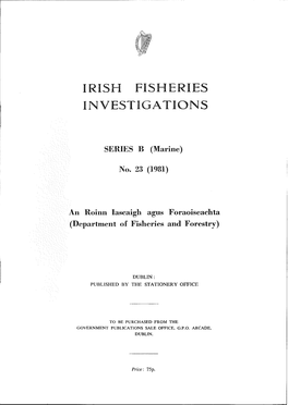 Irish Fisheries Investigations