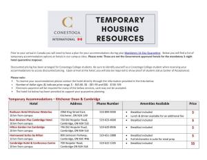 Temporary Housing Resources
