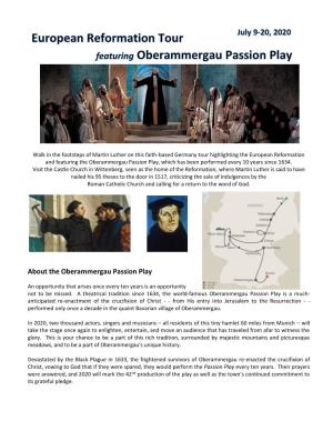 About the Oberammergau Passion Play