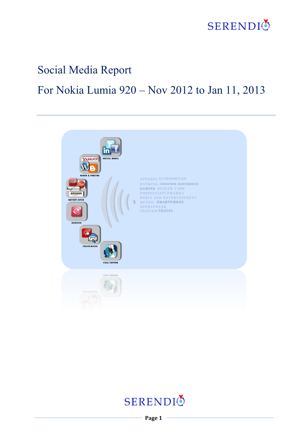 Social Media Report for Nokia Lumia 920 – Nov 2012 to Jan 11, 2013