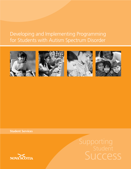 Developing and Implementing Programming for Students with ASD