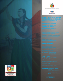 Mujer Y Ff.Aa. EN EL ESTADO PLURINACIONAL DE BOLIVIA PRIMERA EDICIÓN: Octubre DE 2012