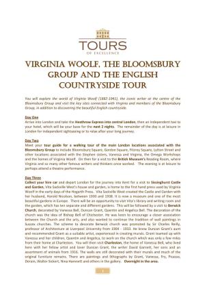 Virginia Woolf, the Bloomsbury Group and the English Countryside Tour