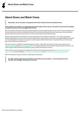 About Green and Black Cross