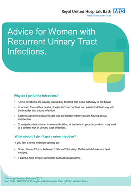 Advice for Women with Recurrent Urinary Tract Infections