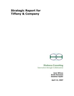 Strategic Report for Tiffany & Company