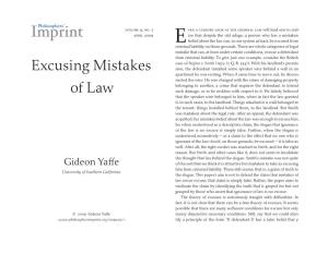 Excusing Mistakes Of