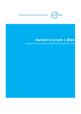 Rapport D'activite |2014