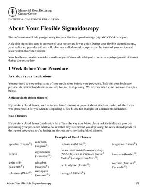 About Your Flexible Sigmoidoscopy