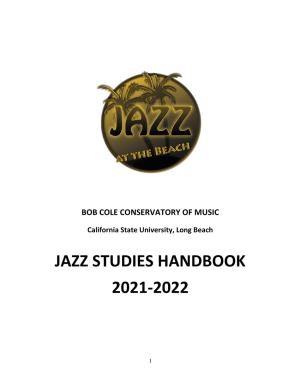 Jazz Studies Handbook 2021-2022