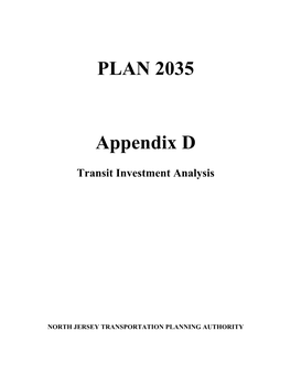 PLAN 2035 Appendix D