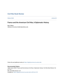 France and the American Civil War, a Diplomatic History