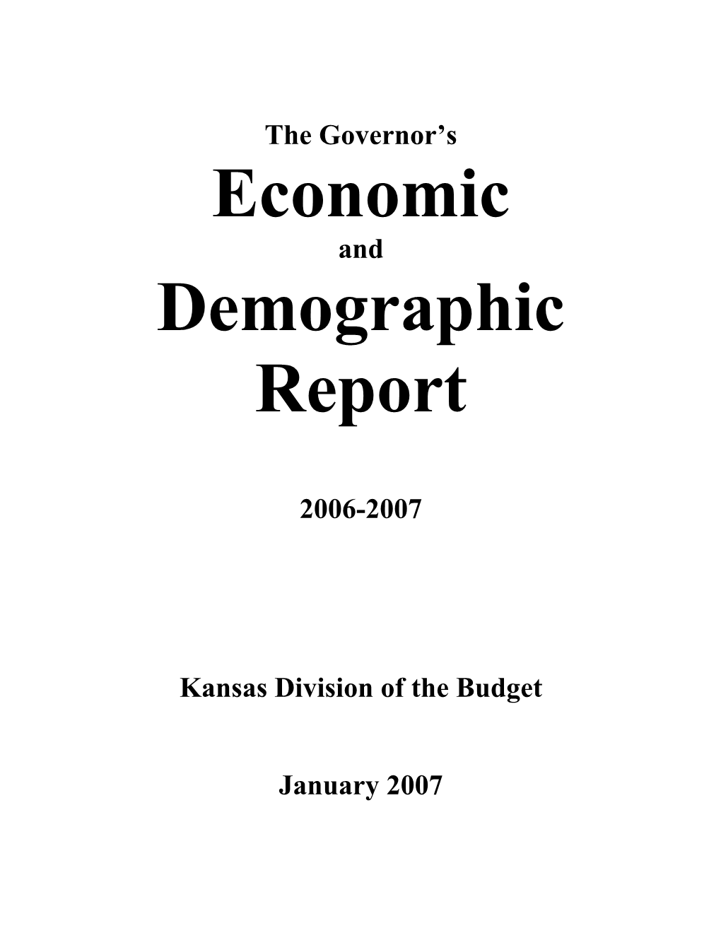 2007-2008 Economic & Demographic Report