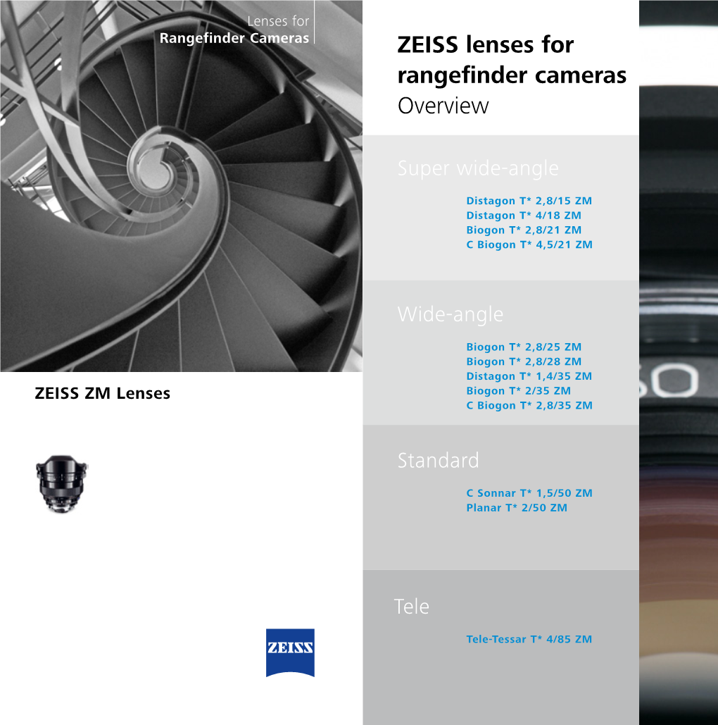 Zeiss ZM Lenses Brochure