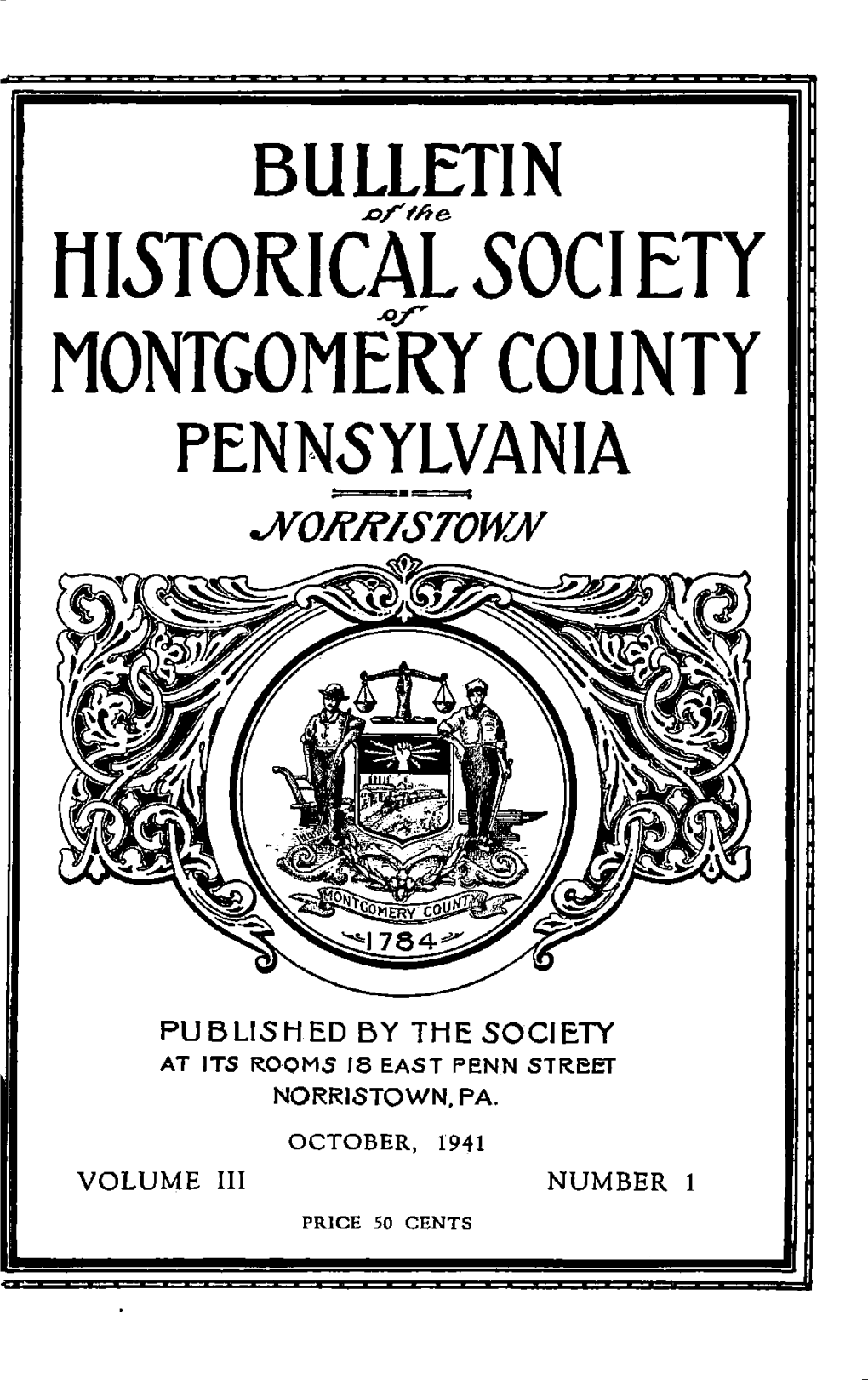 Historical 50Ciety Montgomery County Pennsylvania Jv^Orr/Stown