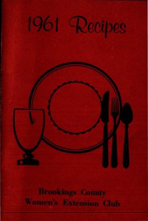 1961 Recipes / Brookings County Women's Extension Club