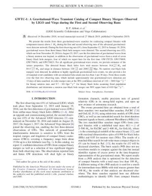A Gravitational-Wave Transient Catalog of Compact Binary Mergers Observed by LIGO and Virgo During the First and Second Observing Runs
