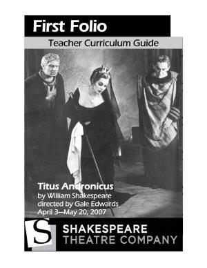 First Folio Teacher Curriculum Guide