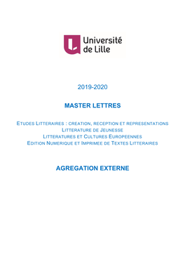 Master Arts, Lettres, Langues Et Communication