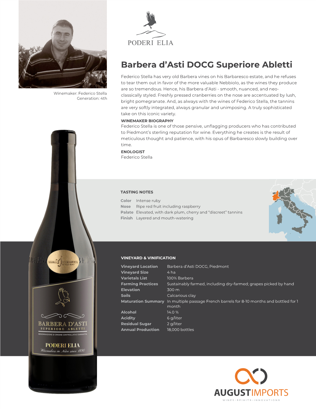 Poderi Elia | Barbera D'asti DOCG Superiore Abletti