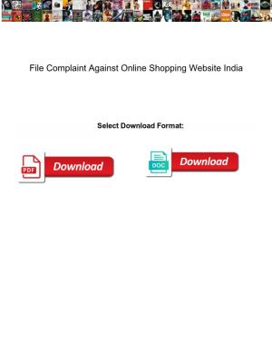 File Complaint Against Online Shopping Website India