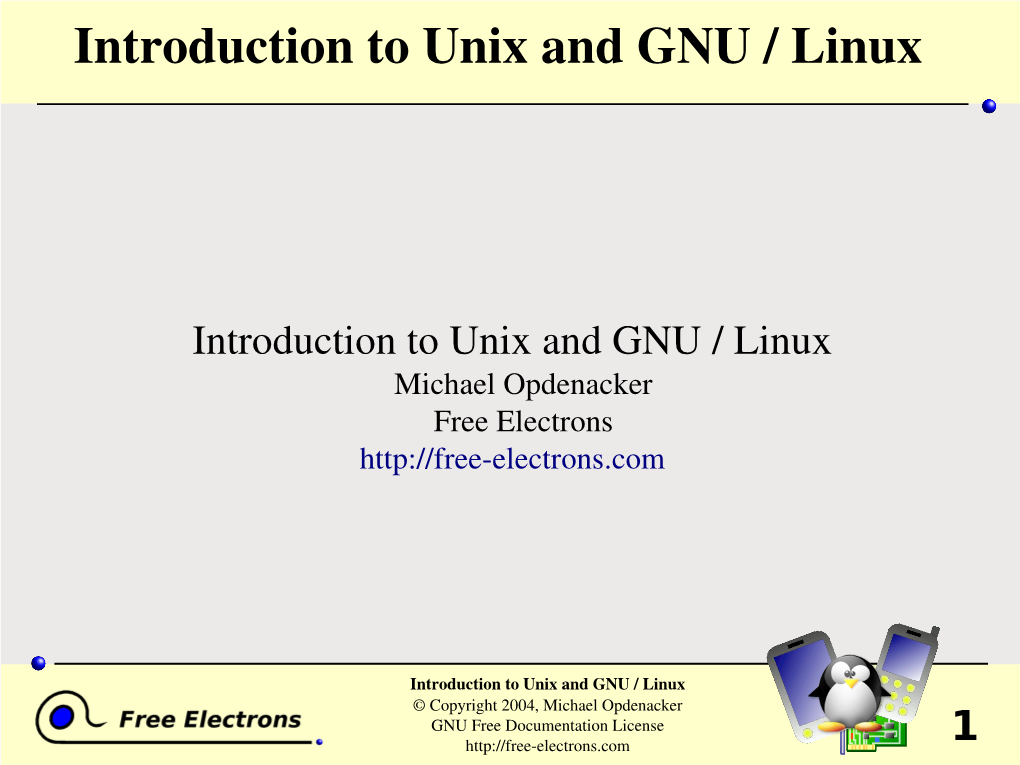 Introduction to Unix / Linux