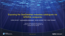 Exposing the Seadatanet Metadata Catalogues Via SPARQL Endpoints