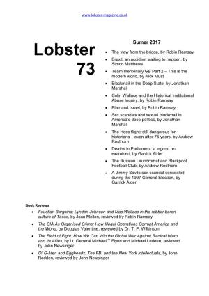 Lobster 73 Summer 2017