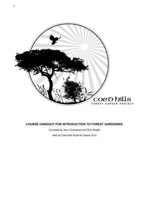 Course Handout for Introduction to Forest Gardening