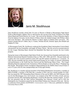 Janis M. Stockhouse