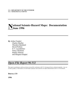 Ational Seismic-Hazard Maps: Documentation June 1996