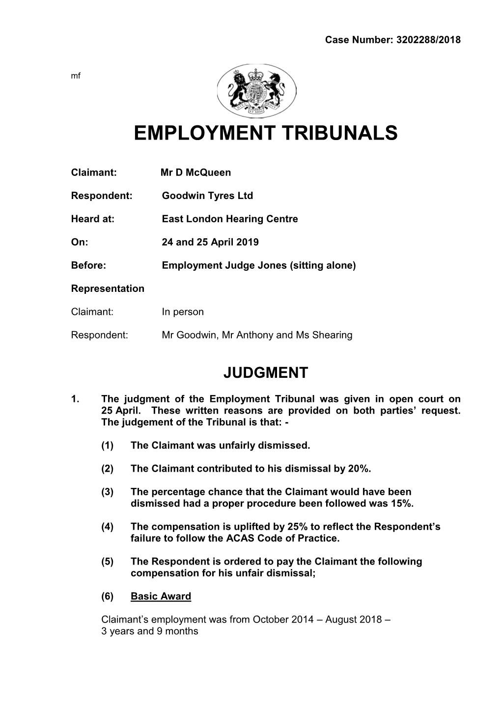 Employment Tribunals