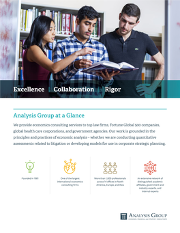 Analysis Group at a Glance